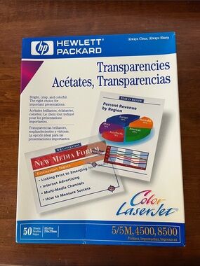 HP Color LaserJet Transparencies Pack - Blue, White, Purple Accents